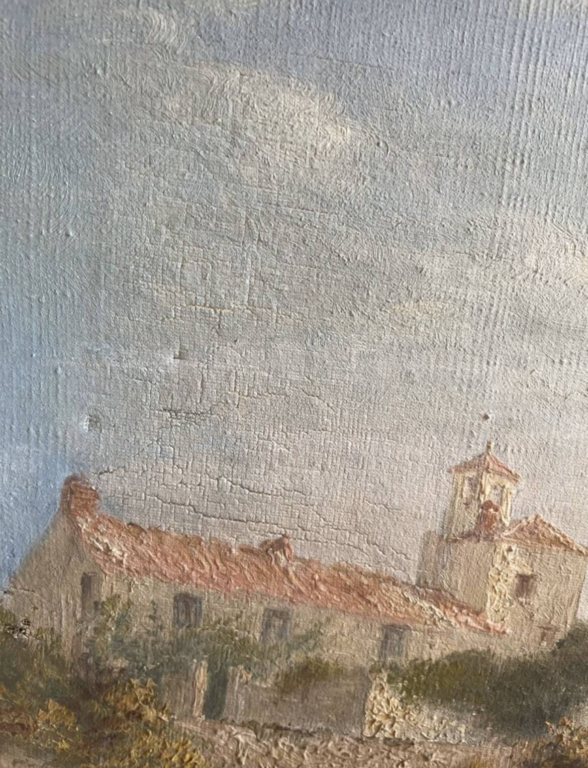 Oil on canvas Vendée landscape
