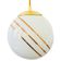 Lampe boule vintage hollywood regency en verre de lait doré