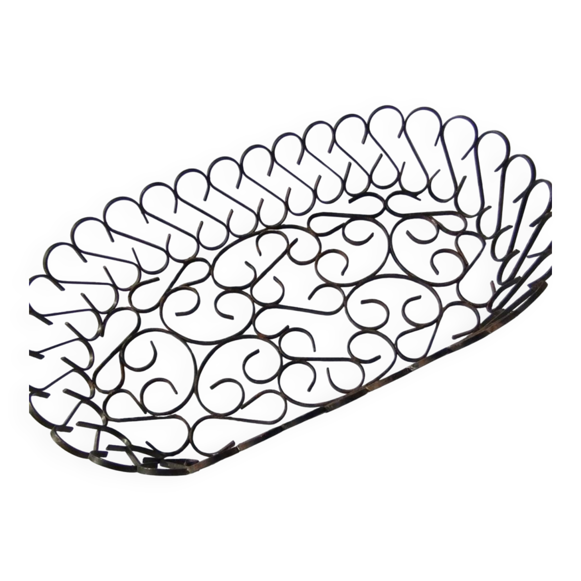 Fruit or bread bowl, wrought iron