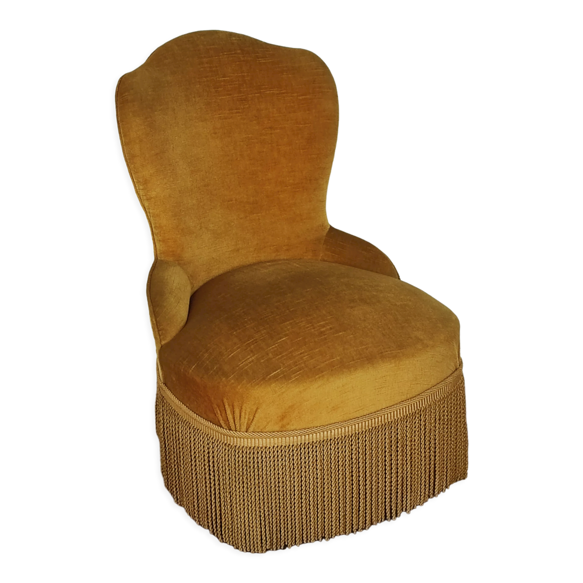 Velvet toad easy chair