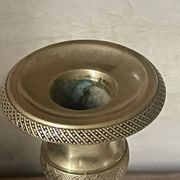 Antique pair of gilded bronze candlesticks