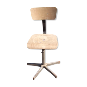 chaise industrielle en - bois fer