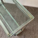 Console "G" by Belgochrom in brass and glass from the 1970s.