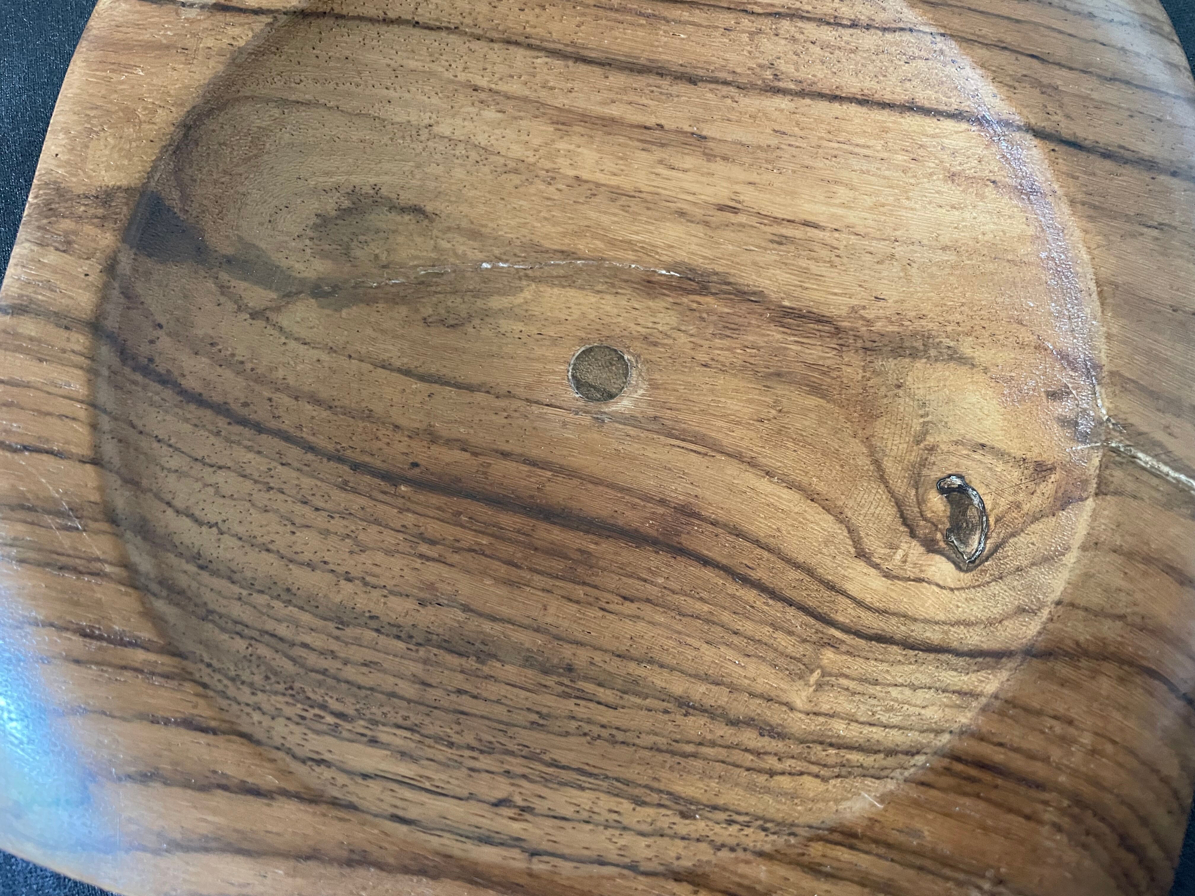 Turned wooden pocket tray