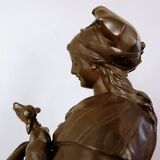 Auguste de wever (1836-1910) bronze sculpture "innocence" 19thc.