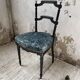 Chaise Napoléon 3 velours bleu