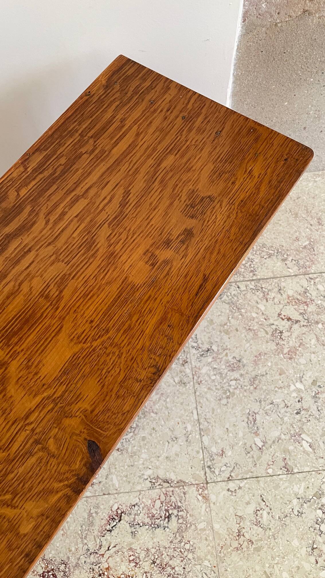 Geometric Wall Shelf Solid Oak Vintage