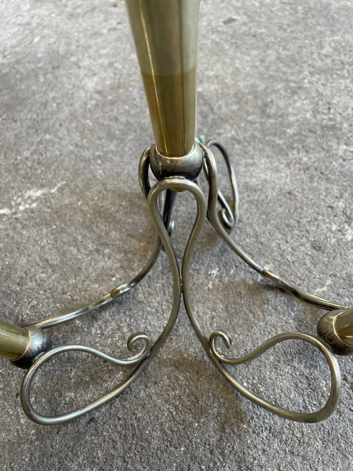 Silver-plated metal vase