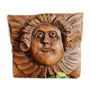 Bas relief bois sculpté