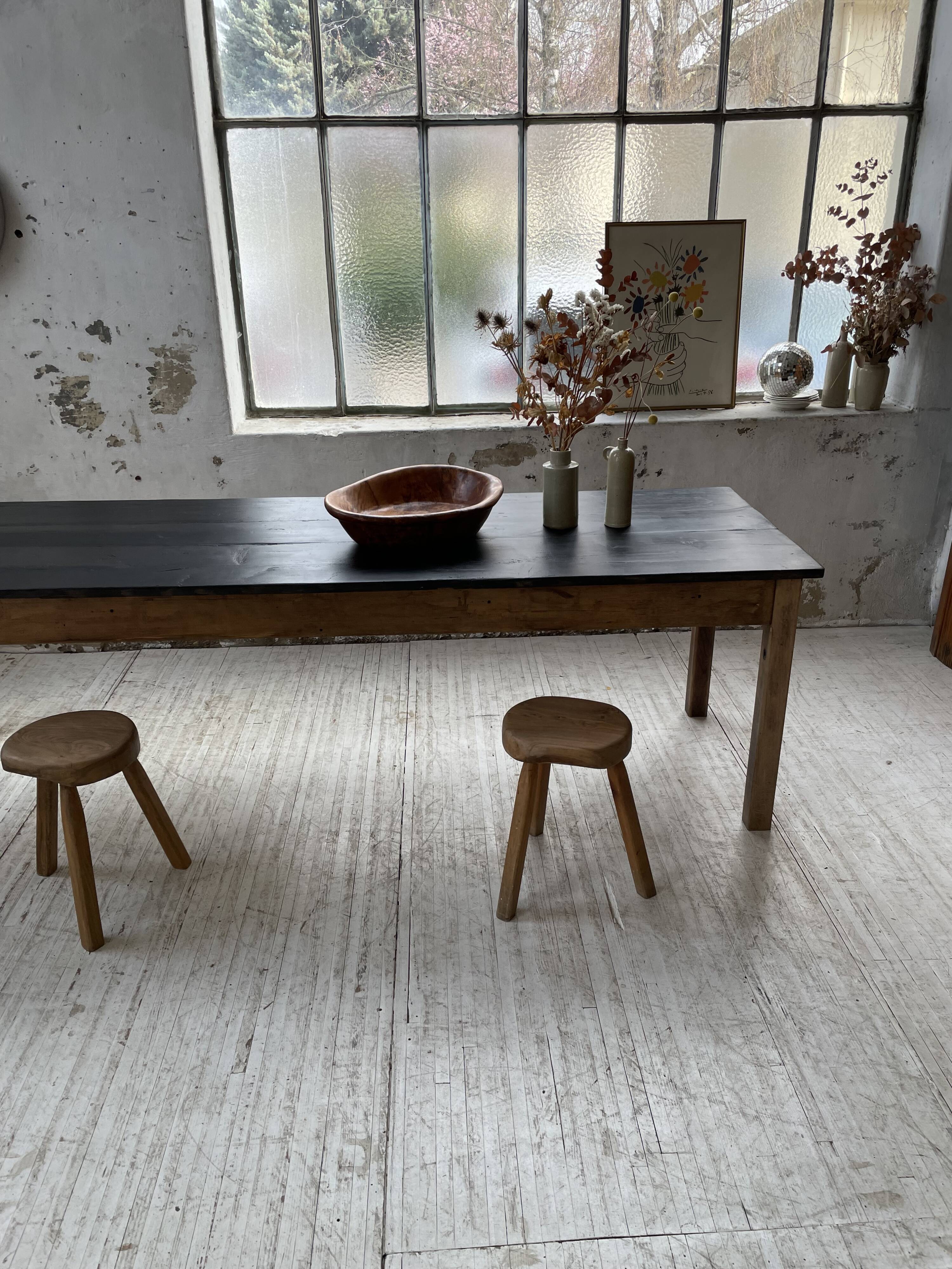 Black pine farm table 250 cm