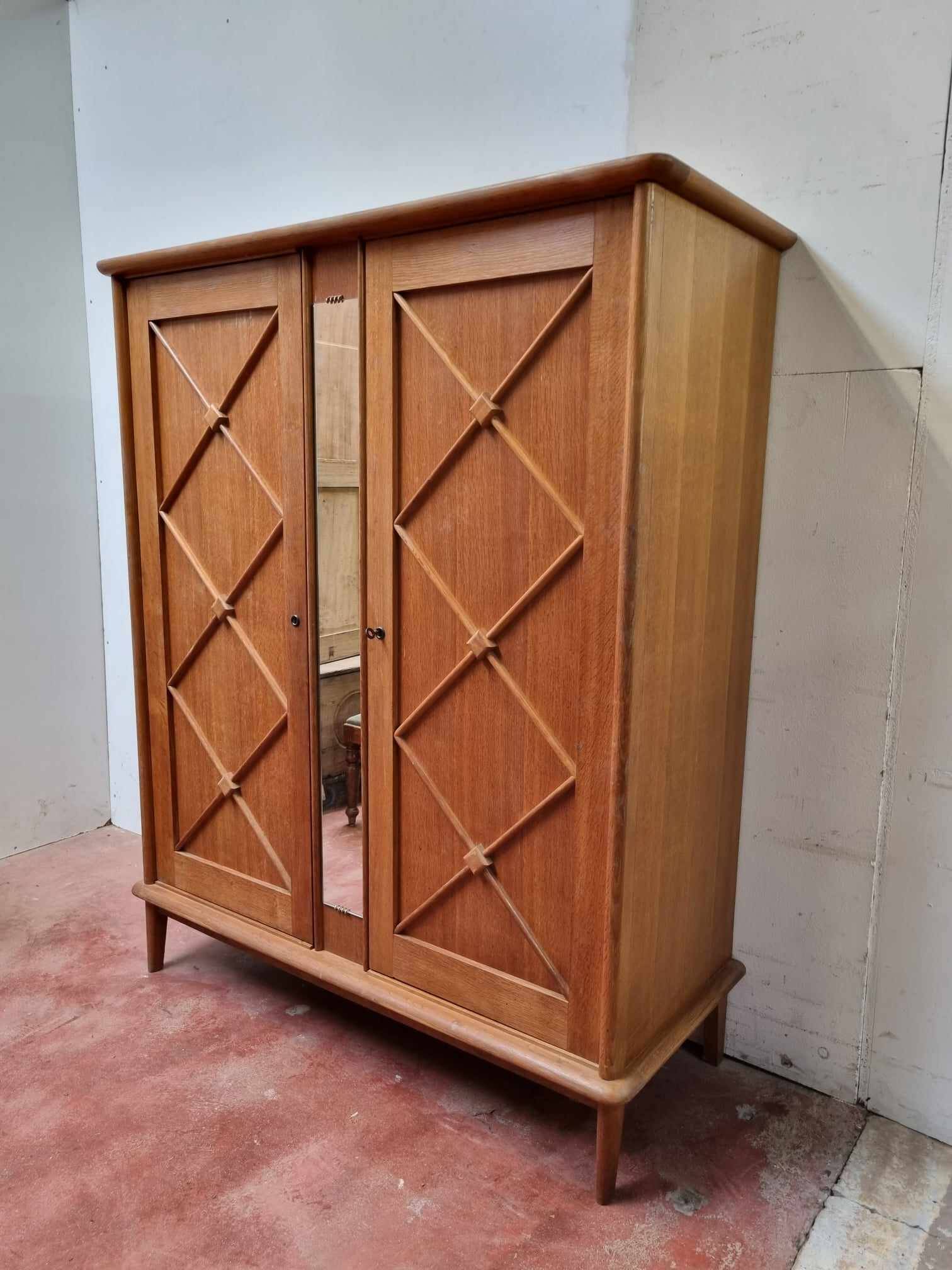 Cross-braced wardrobe