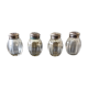 Series of 4 old saltshakers christofle silver - vintage glass