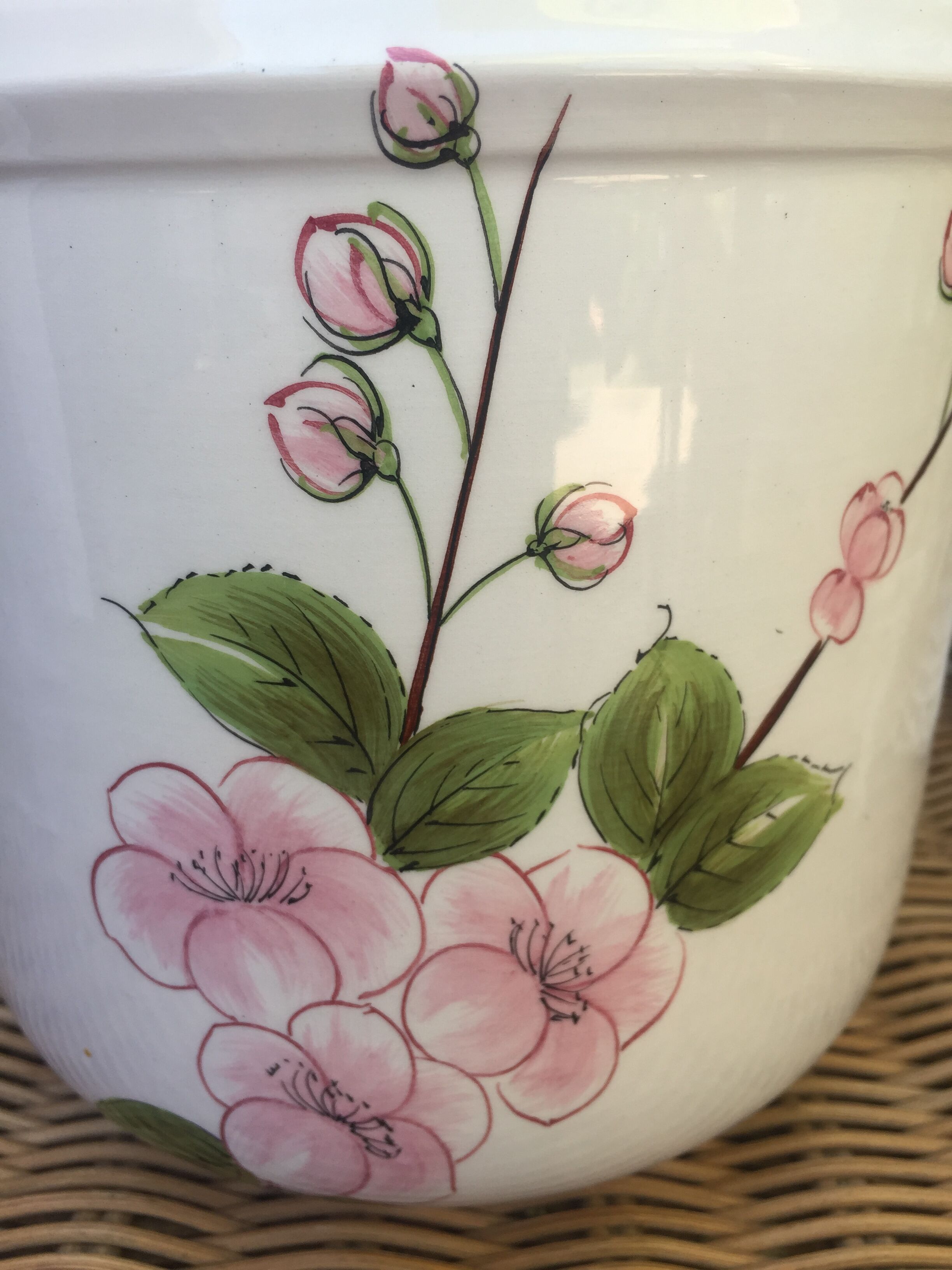 Pot cover decoration pastel flowers