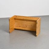 Solid pine bench, Les Arcs 1600, France