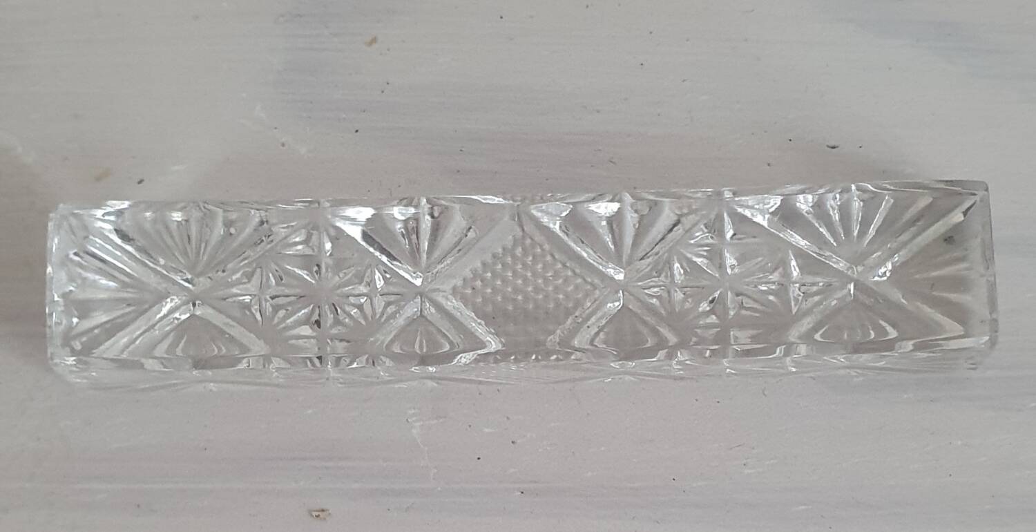 12 knife holders in 24% lead crystal - Cristallerie Buder - 1960s