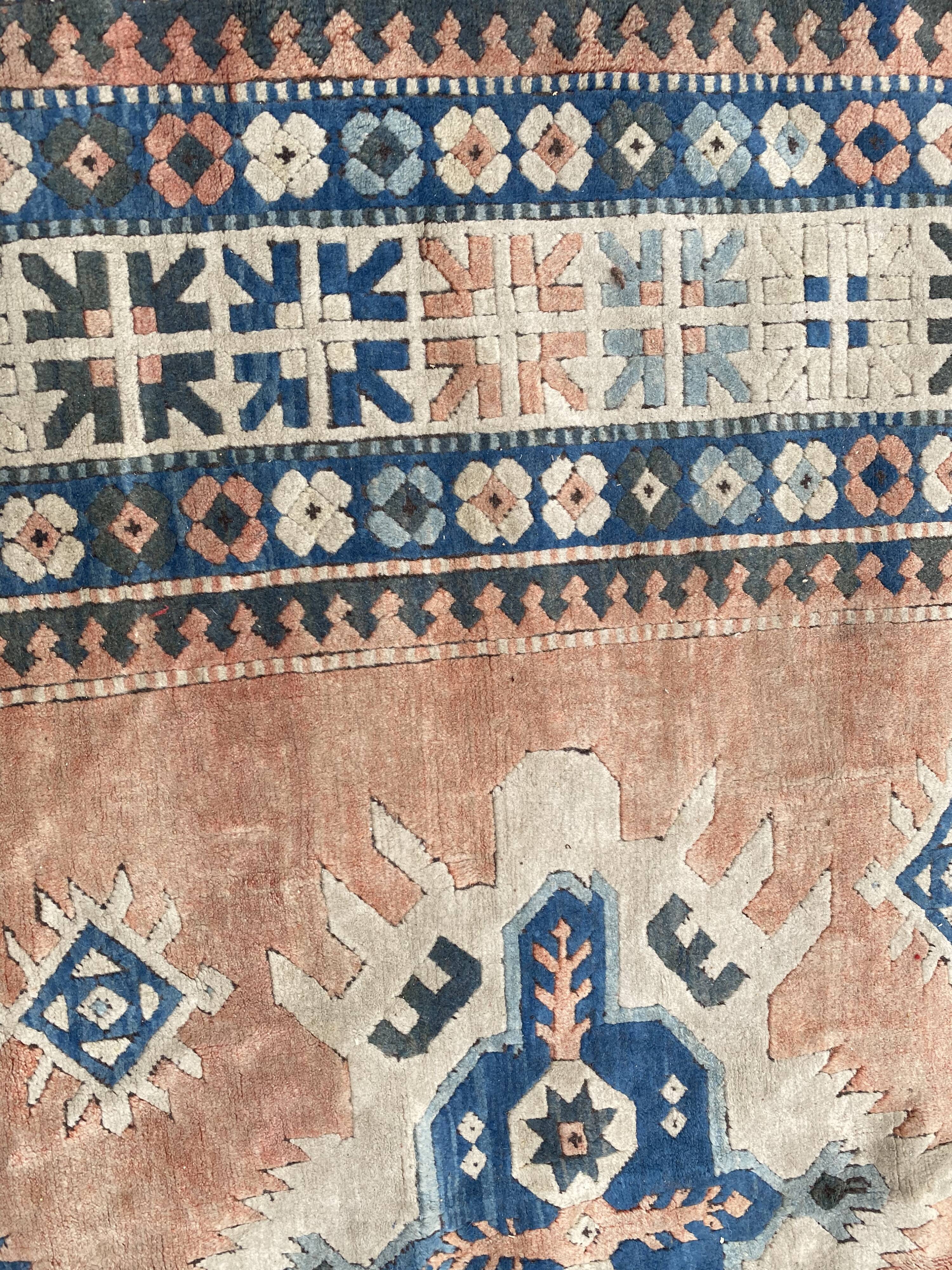 Vintage Turkish carpet Kars Anatolia handmade 224x324 cm