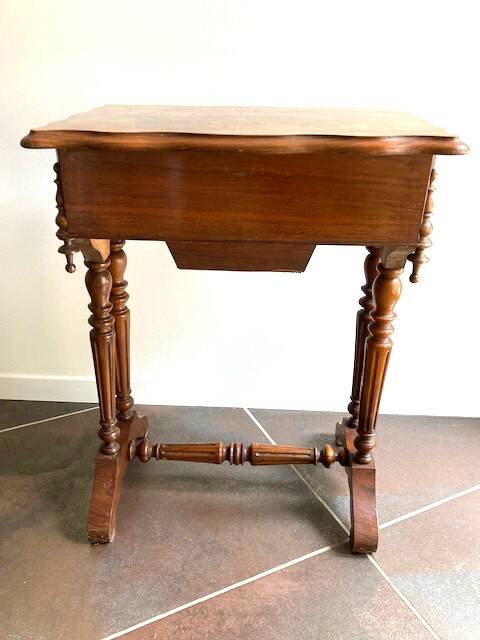 Louis Philippe period workbench, mid-19th century, mahogany wood