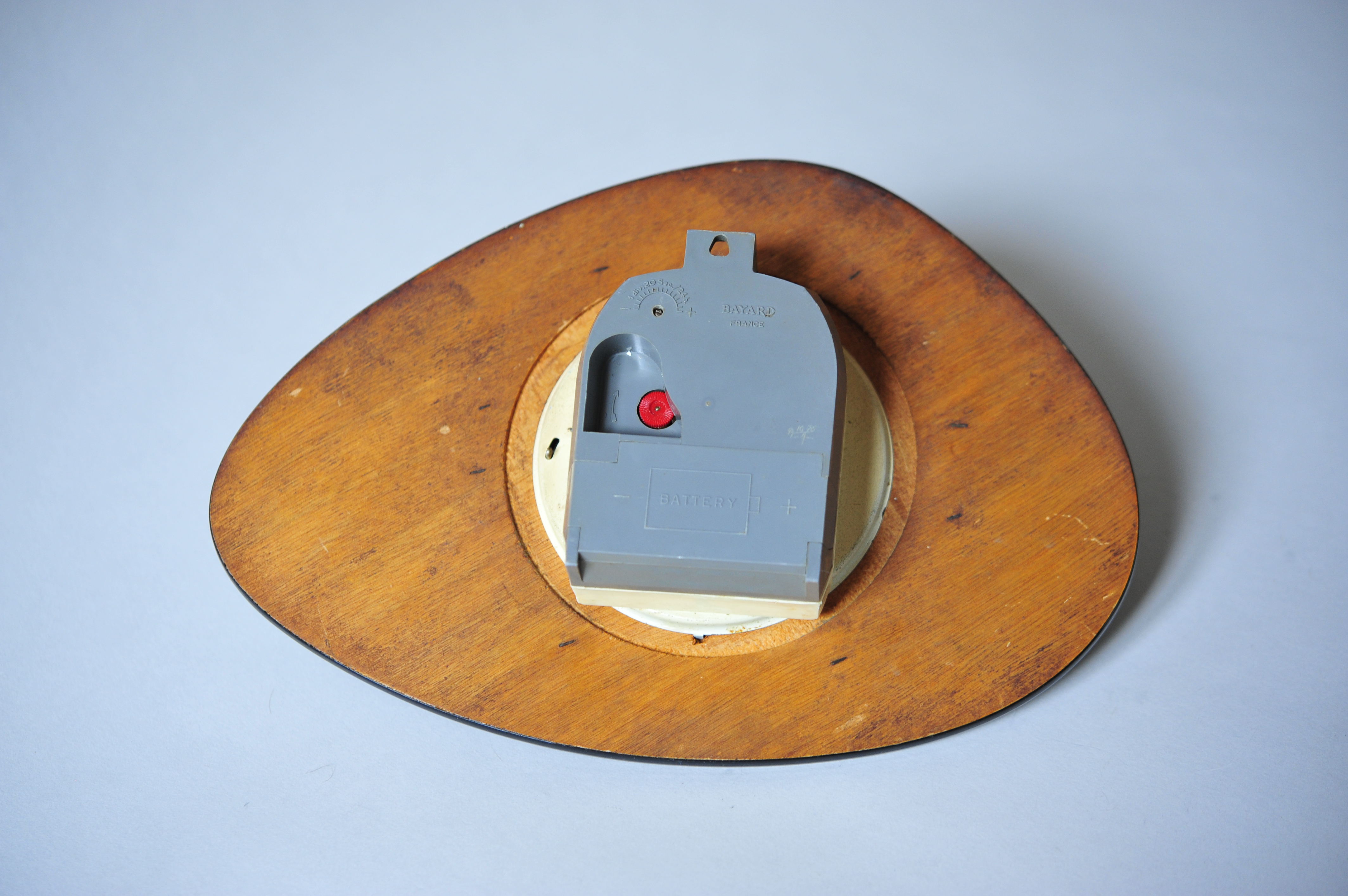 Clock pendulum design in formica Bayard- 60-70