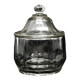 Sugar bowl, Art Deco, pressed glass, Germany, 1950s