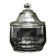Sugar bowl, Art Deco, pressed glass, Germany, 1950s