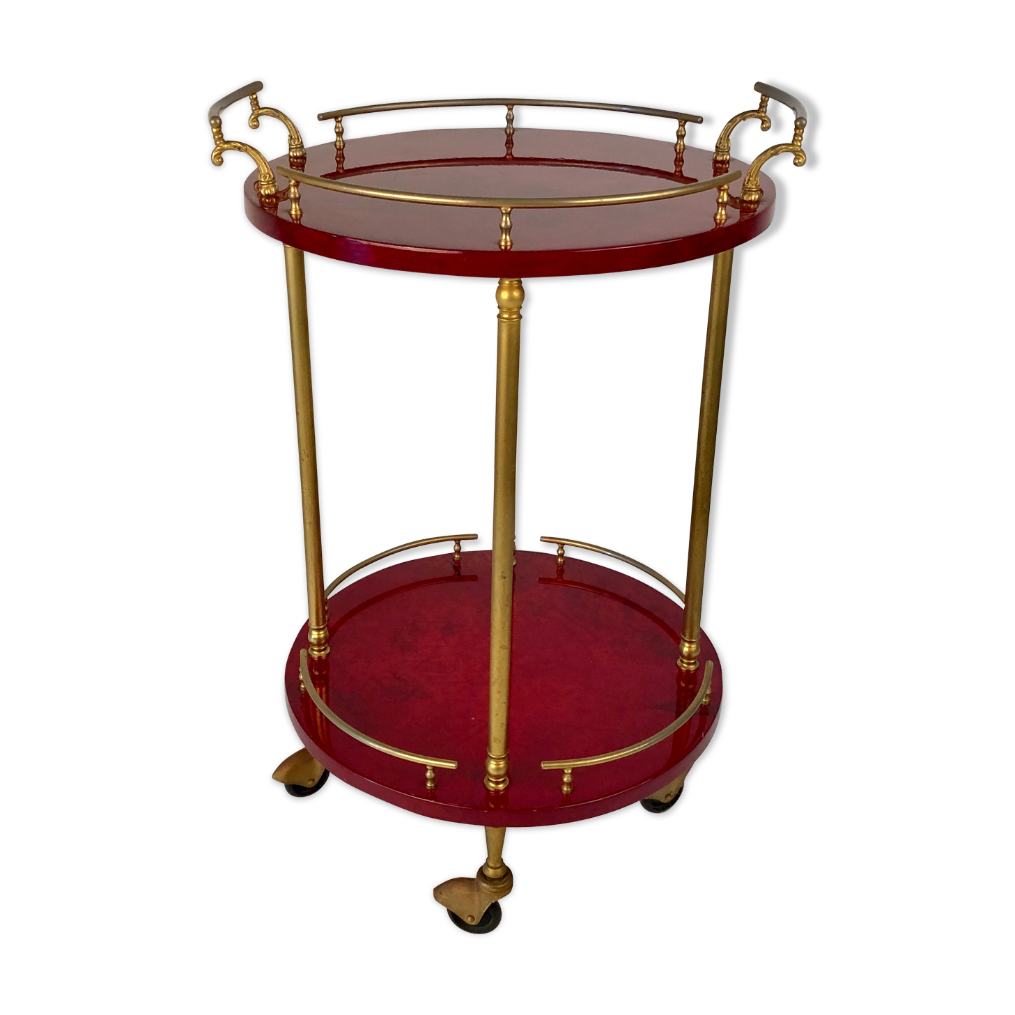 Aldo Tura barcart red round