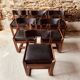 6 chaises noires par Gunther Hoffstead pour Uniflex - 1960