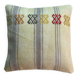 Housse de coussin kilim turc vintage, 40 x 40 cm