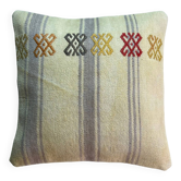 Housse de coussin kilim turc vintage, 40 x 40 cm