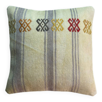 Housse de coussin kilim turc vintage, 40 x 40 cm