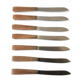 Set of 7 horn knives 50s