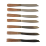 Lot de 7 couteaux en corne années 50