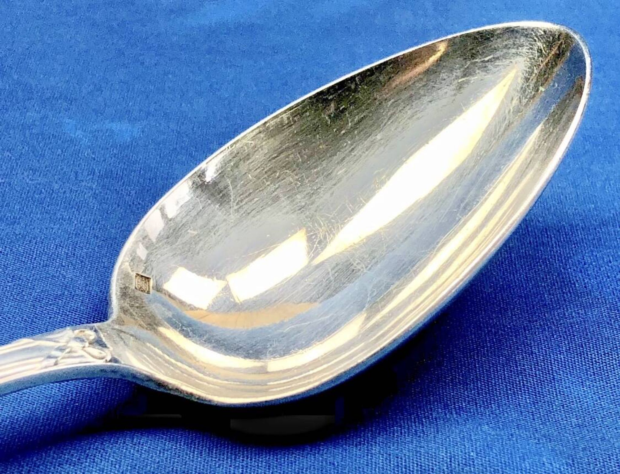 6 cuillères à soupe métal argenté Christofle modèle Rubans croisés