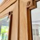 Louis XVI style cabinet in raw solid walnut