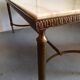 Marble and brass coffee table