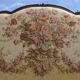 Solid wood bed frame with Jacquard fabric.
