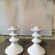 Pair of artisanal ceramic candlesticks Morocco