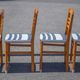 Antique wood table with 4 chairs, wooden table and formica, stepped foot table with extensions, 50's
