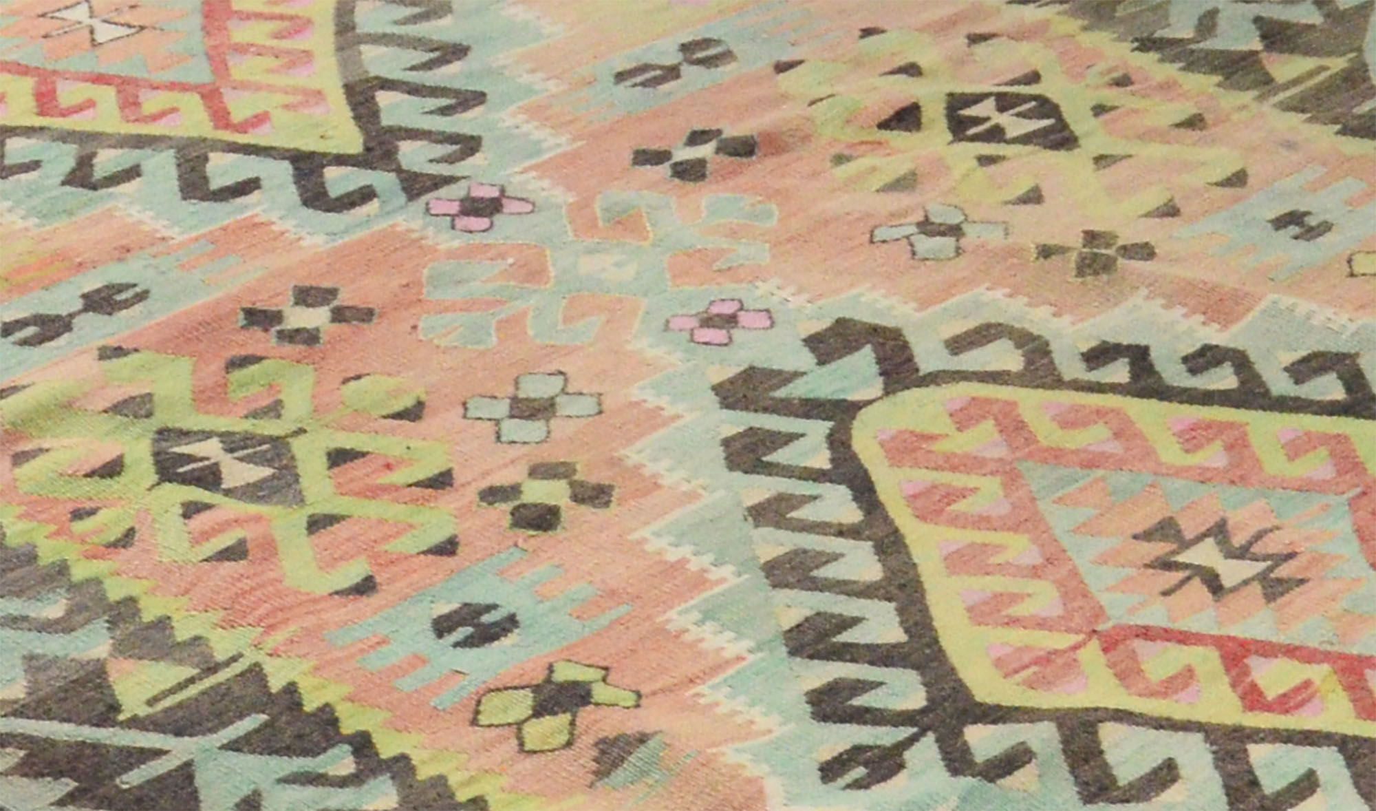 Anatolian handmade kilim rug 298 cm x 154 cm