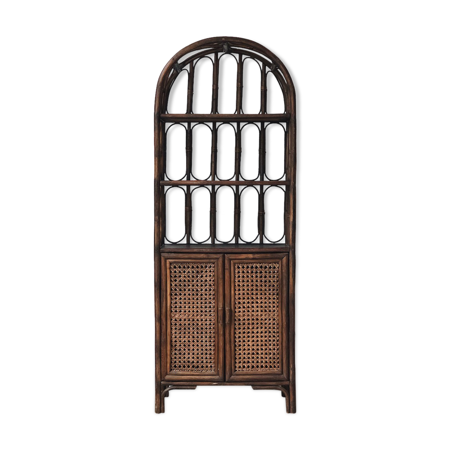 Vintage rattan shelf