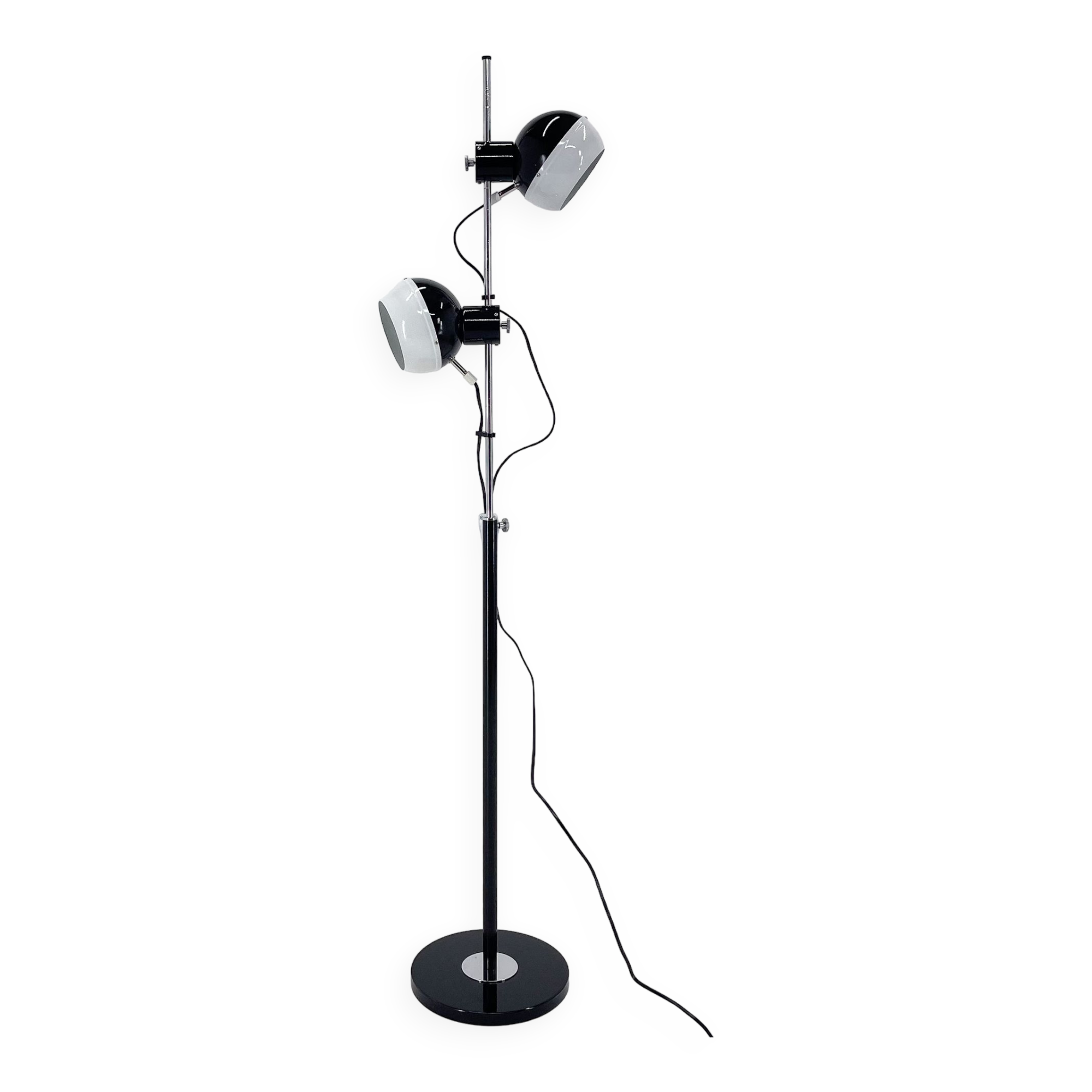 Adjustable Magnetic Floor Lamp, Restored, Czechoslovakia