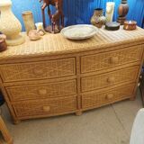 Wicker chest of drawers