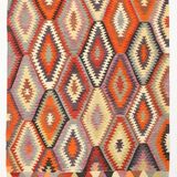 5x8 Geometric Tribal Vintage Kilim Rug, 164x233Cm
