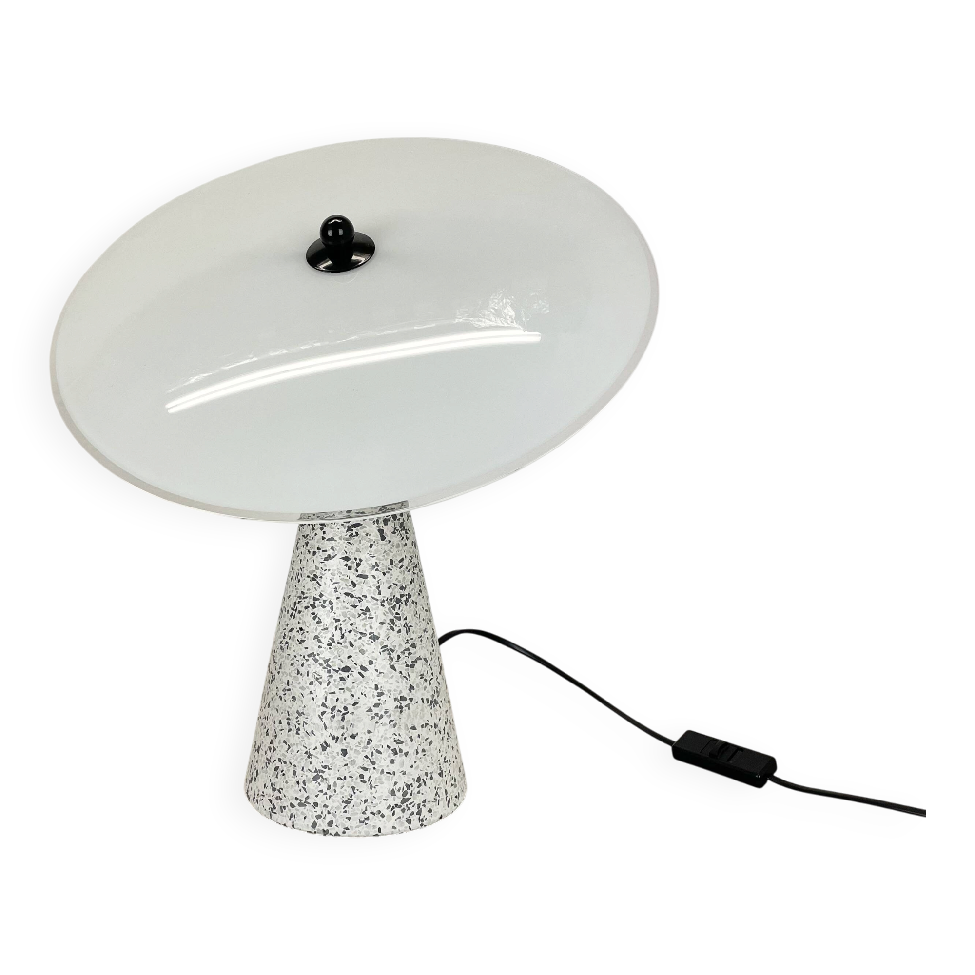 Rare Postmodern Terrazzo Table Lamp 'EON' in Memphis Style by IKEA, Sweden 1990s