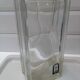 Vintage brick-shaped rectangular glass vase