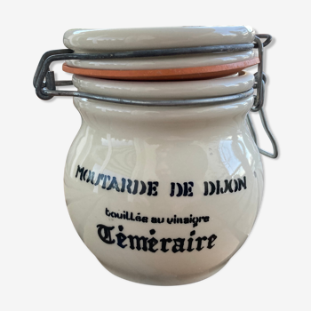 Pot à griffe moutarde de Dijon touillée au vinaigre Téméraire