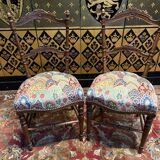 2 art nouveau upholstered chairs