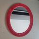 Antique garnet velvet mirror