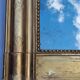 Large gilded Louis-Philippe antique mirror from the 19th century with original glass, measuring 129 x 10 cm.