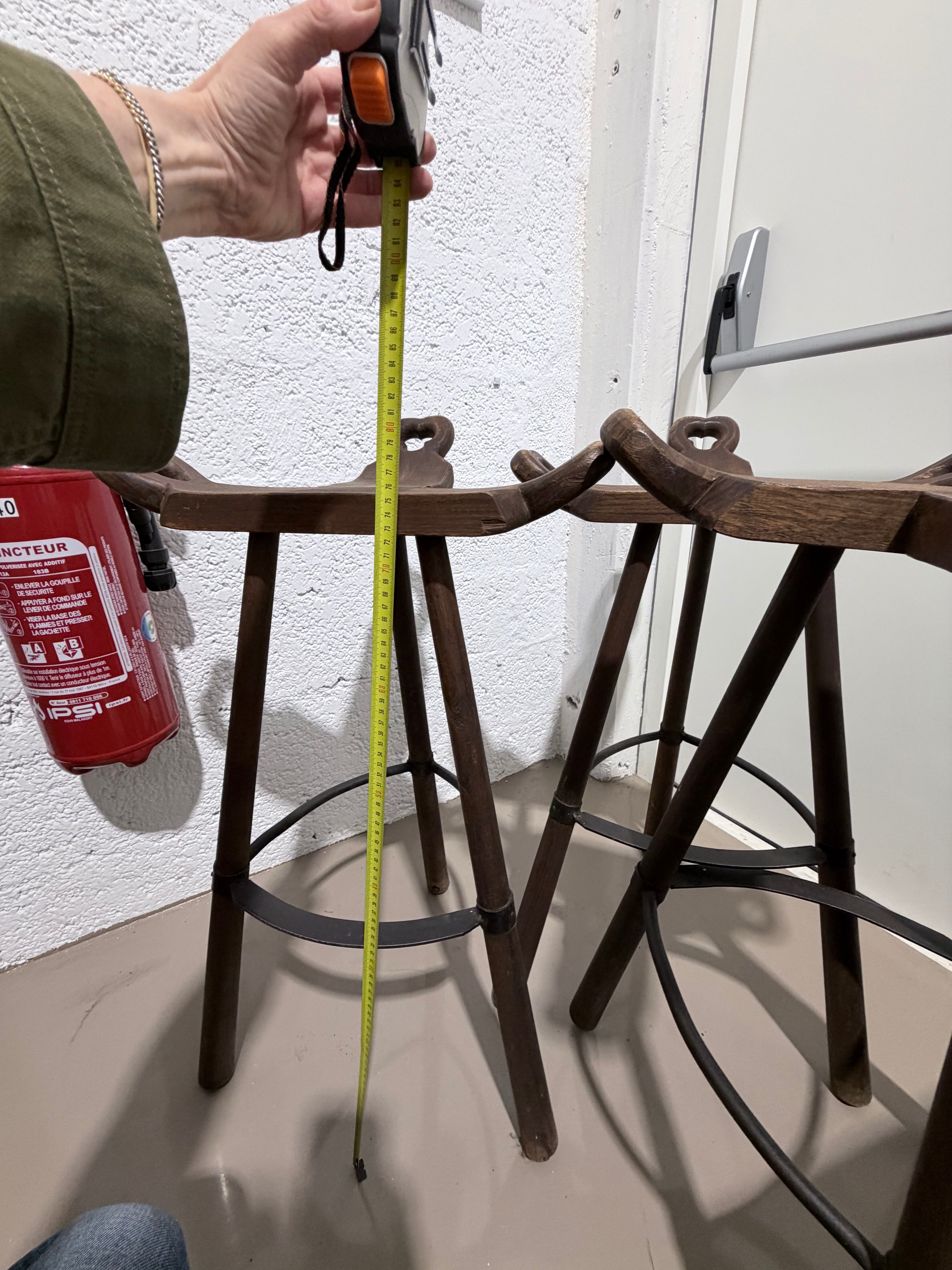 3 brutalist stool hats
