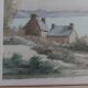 Framed watercolour under glass signed B. Lavenan Breton Painter Made In France